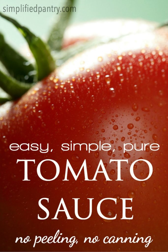Simple, Easy Homemade Tomato Sauce — 100% pure tomatoes – Easy Recipe