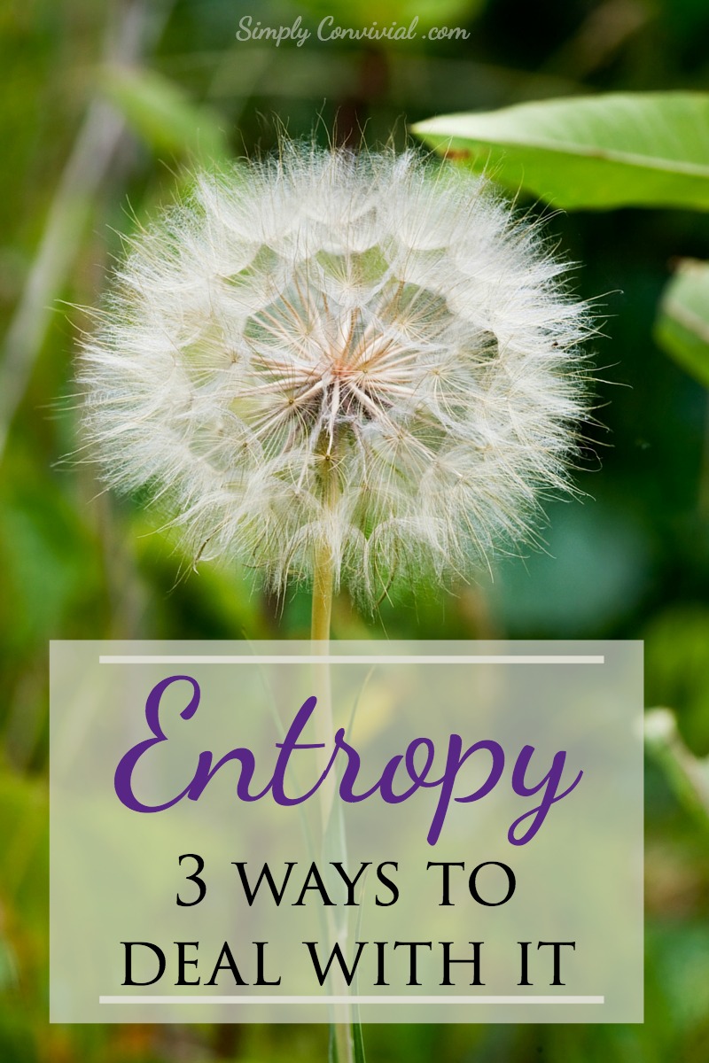 Entropy gets us every time. Yet, if we want to handle life well, we have to take entropy into account in our mindset and our approach.