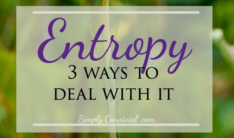 Entropy gets us every time. Yet, if we want to handle life well, we have to take entropy into account in our mindset and our approach.
