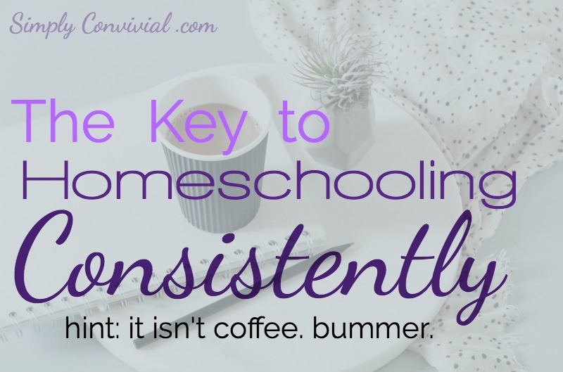 Want to know how to homeschool consistently? Here's a kick in the pants and a free download to help you in homeschooling consistently every morning!