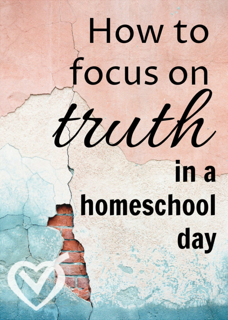 Learn how with small, simple steps, we learn how to preach to ourselves, to tell ourselves truths, to fill our mind with truth as homeschool moms.