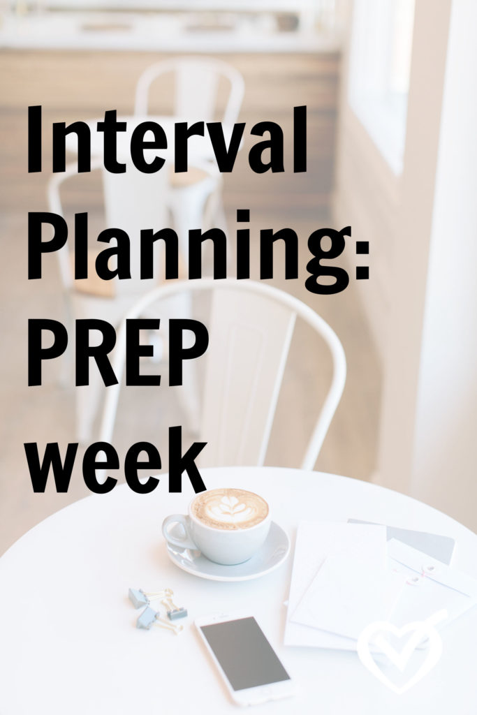 Interval Planning: PREP Week