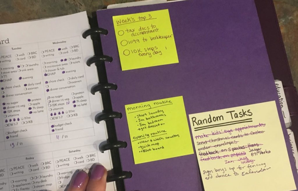 Your planner needs post-it notes. Don't spend more time planning than doing. Post its will help you short cut your planning to action mode.